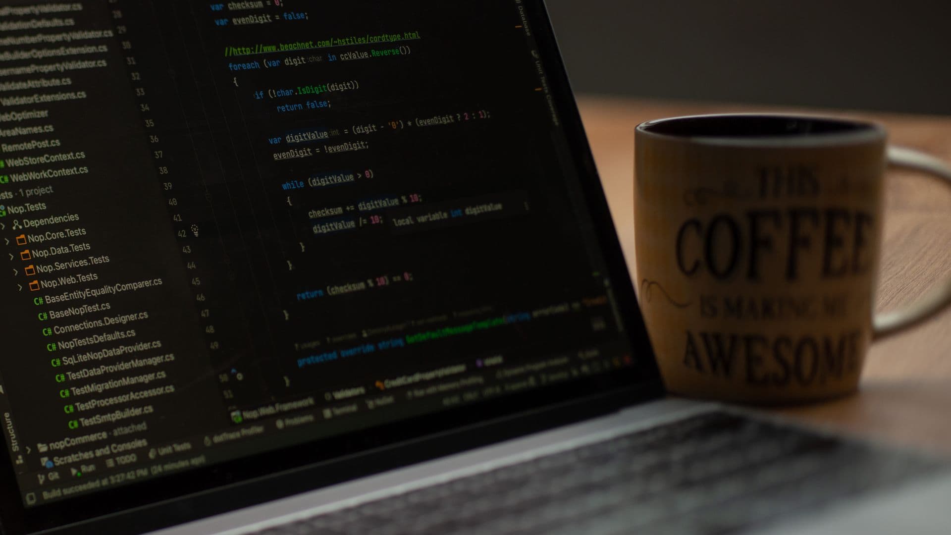 Code open on a laptop during a hands-on workshop