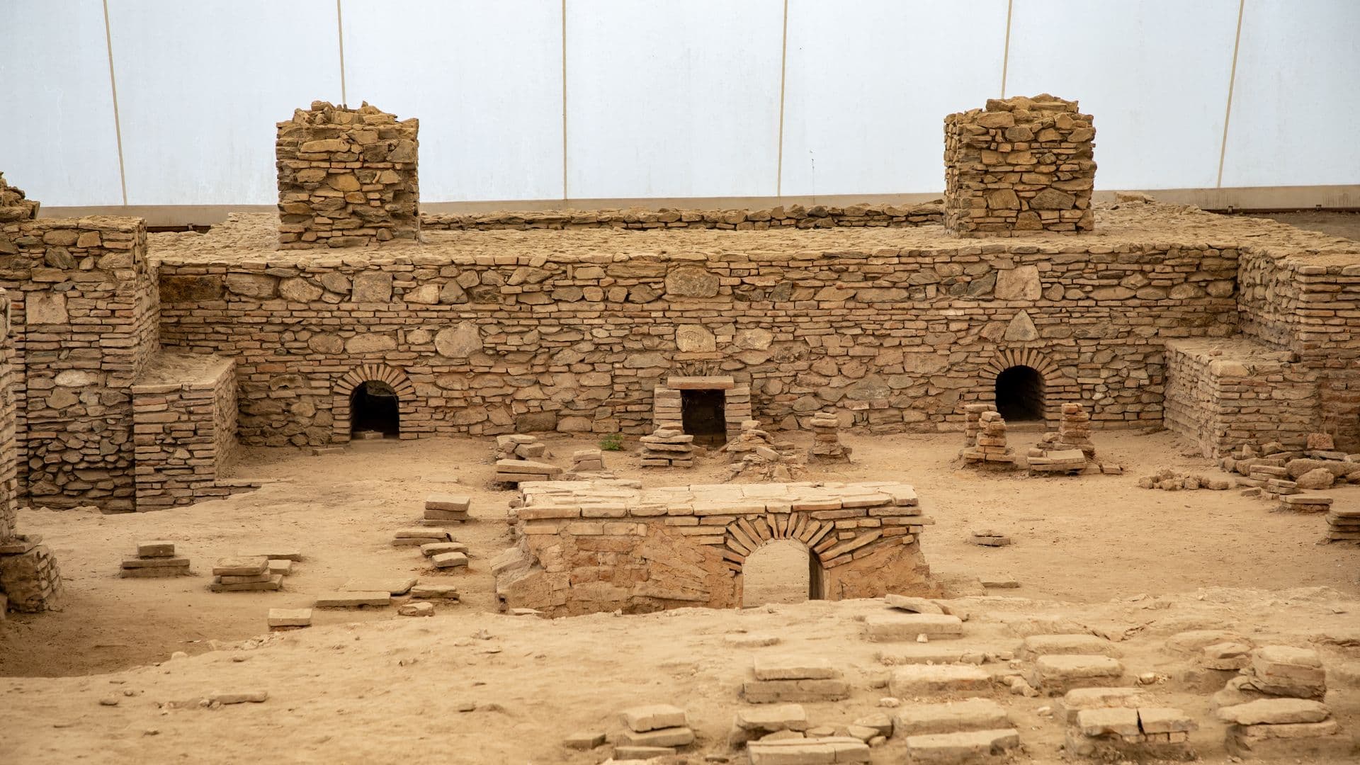 Archaeological excavation trench
