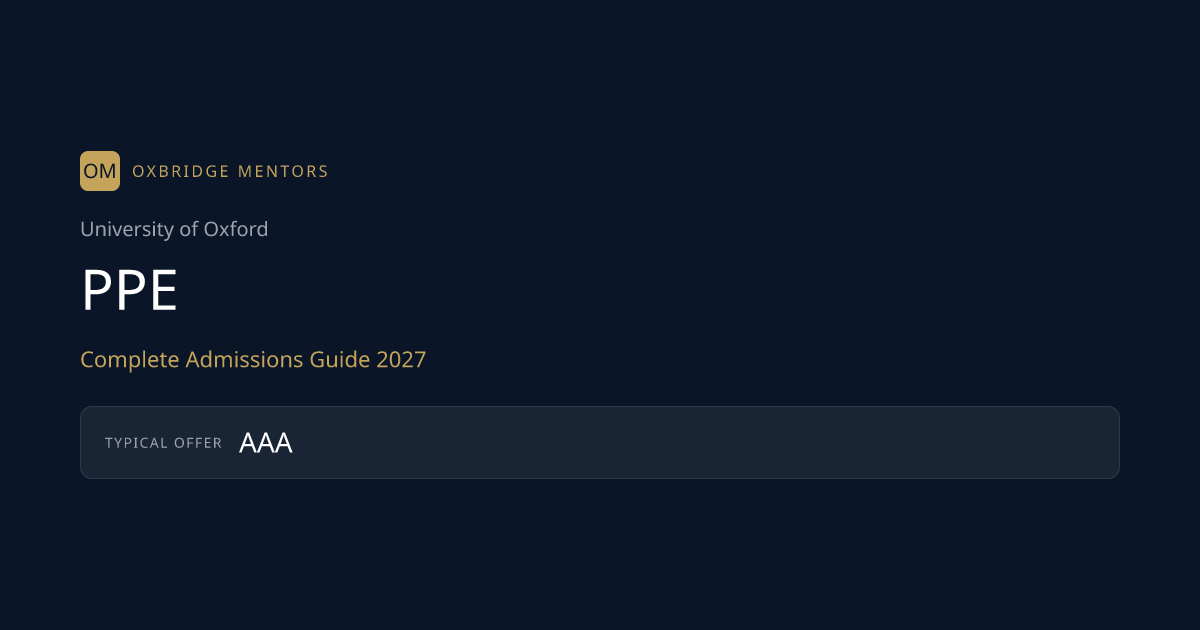 How to Get Into Oxford for PPE — 2027 Entry
