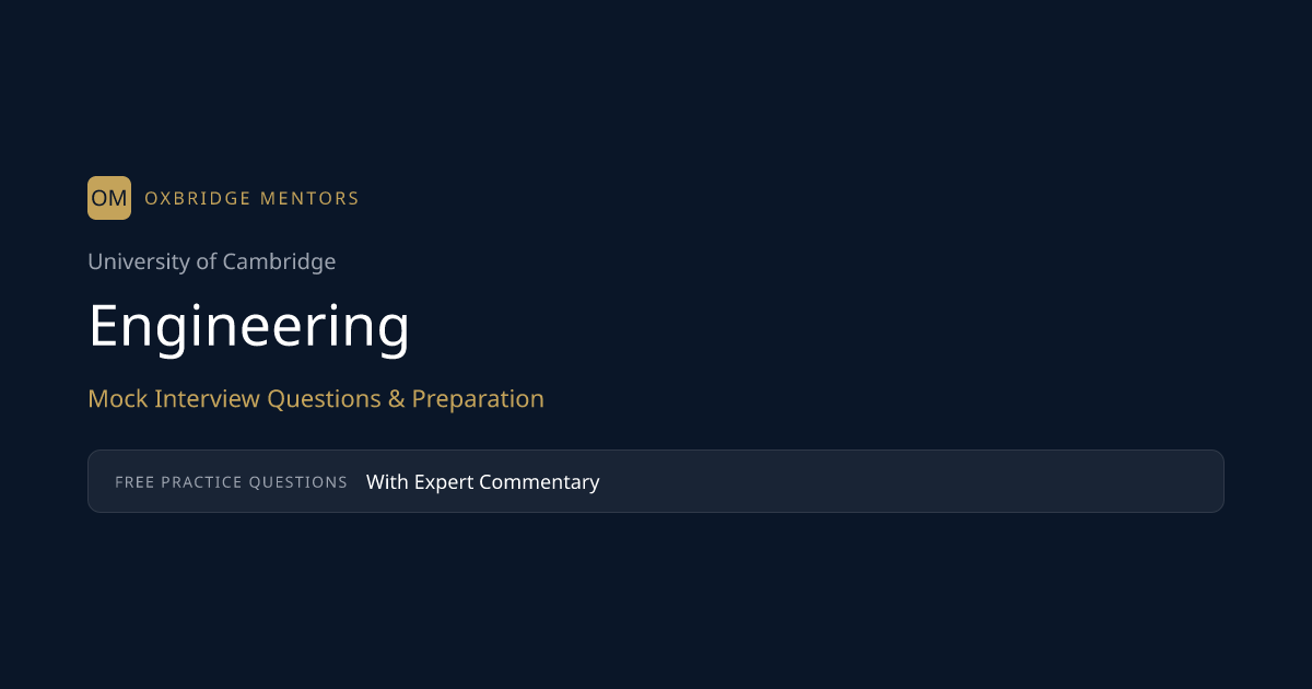 Cambridge Engineering Interview: Questions & Prep
