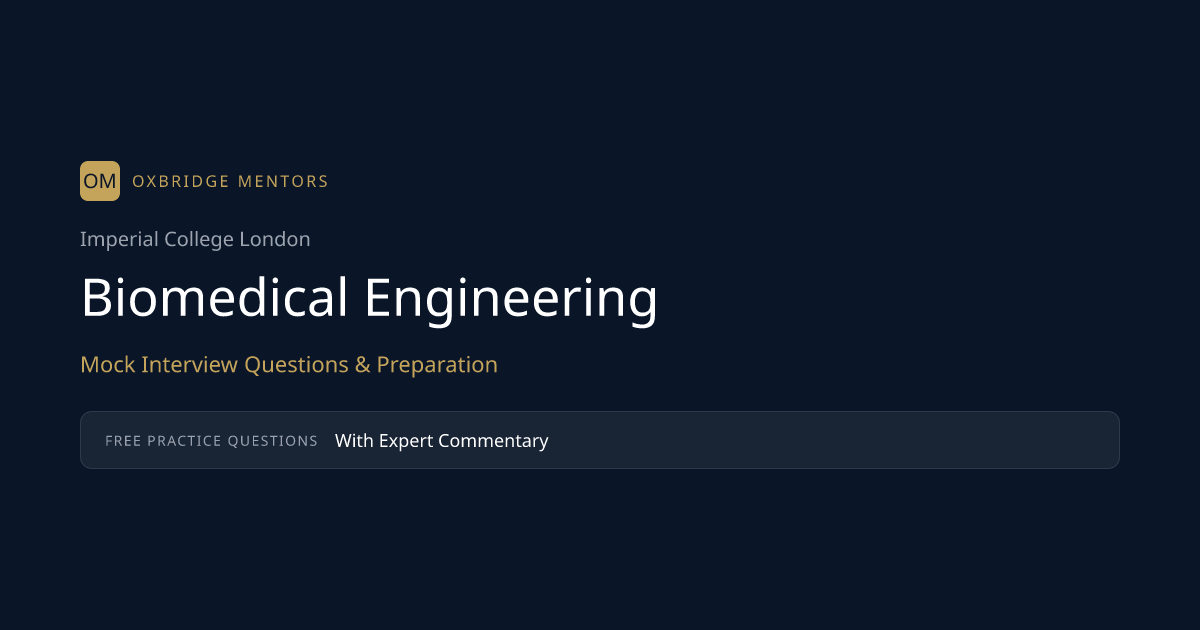 Imperial Biomedical Engineering Interview Guide